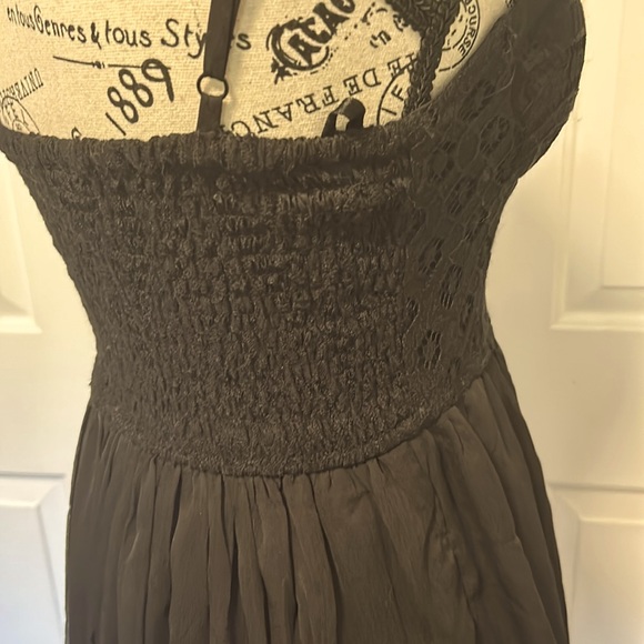 Cute Black Dress Stretchy Back Wired Cup Double Layer Sheer & Lace - Picture 4 of 4